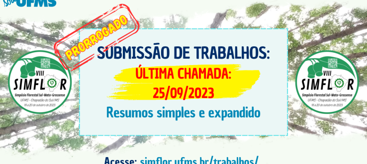 Última chamada para submissão de trabalhos!